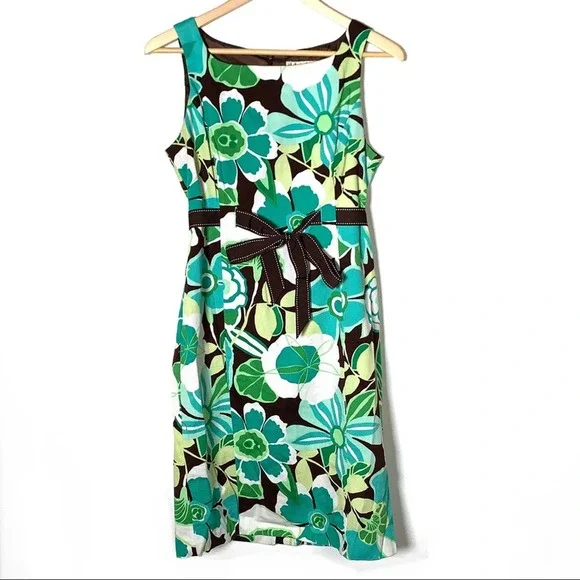 sandra darren fit and flare dress Fit And Flare Floral Dresses With Pockets